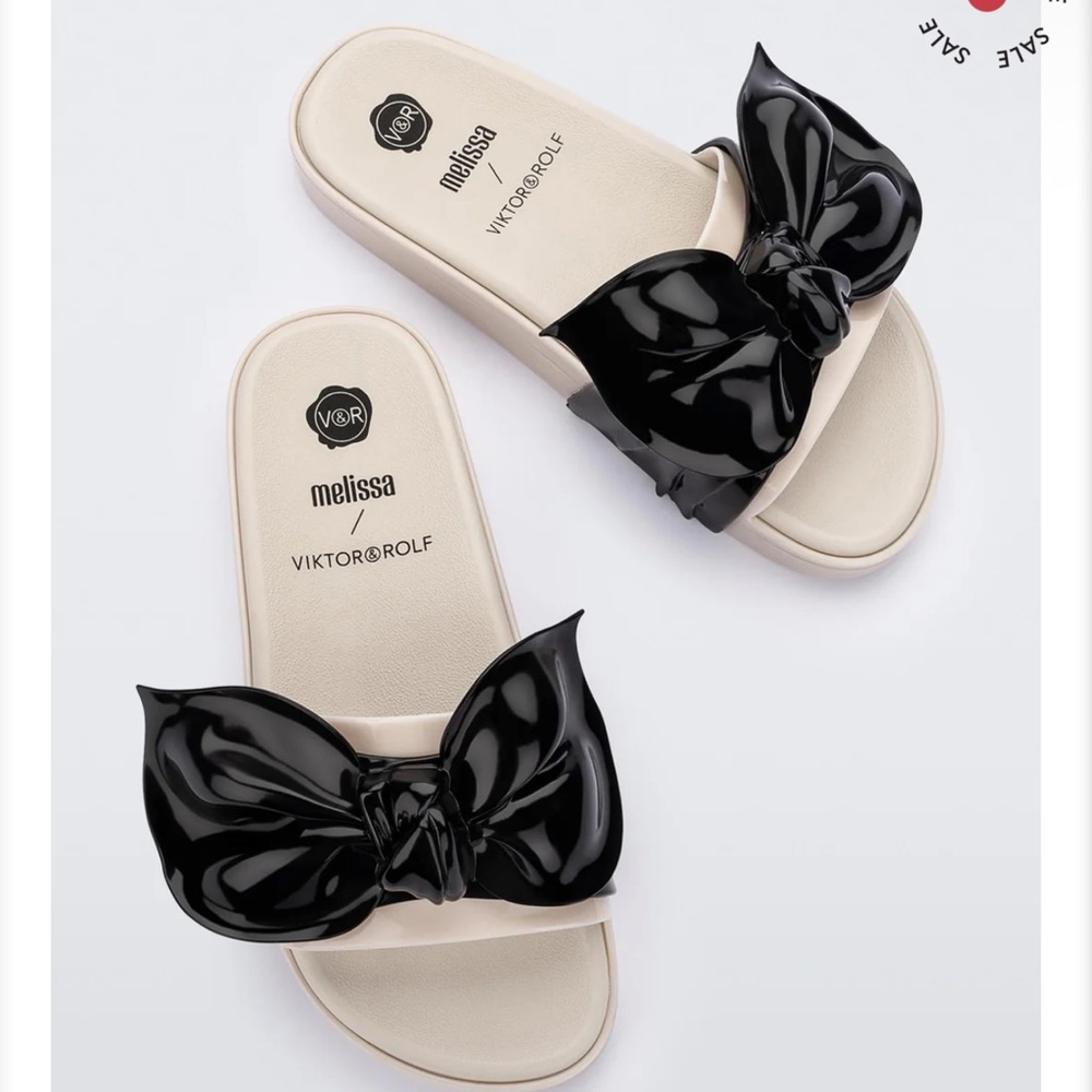 Melissa x Viktor&Rolf Black Slide Sandals